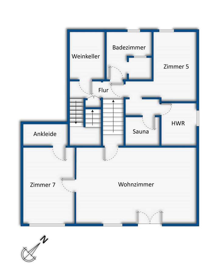 Untergeschoss Grundrissskizze