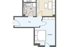 Sonniger Rückzugsort: vermietete 2-Raum-Wohnung mit Südbalkon und Einbauküche – Die vollständige Adresse der Immobilie erhältst du vom Anbieter., 9126 Gablenz, Chemnitz – Vorschaubild 10