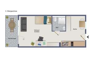 1-Zimmer Appartement nahe Universitätscampus, Regensburg – Die vollständige Adresse der Immobilie erhältst du vom Anbieter., 93053 Galgenberg, Regensburg – Vorschaubild 9