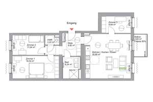 3,5-Zimmer-Wohnung mit optimalem Grundriss und Denkmalschutz – Schwedische Allee 21-41, 14476 Fahrland, Potsdam – Vorschaubild 6