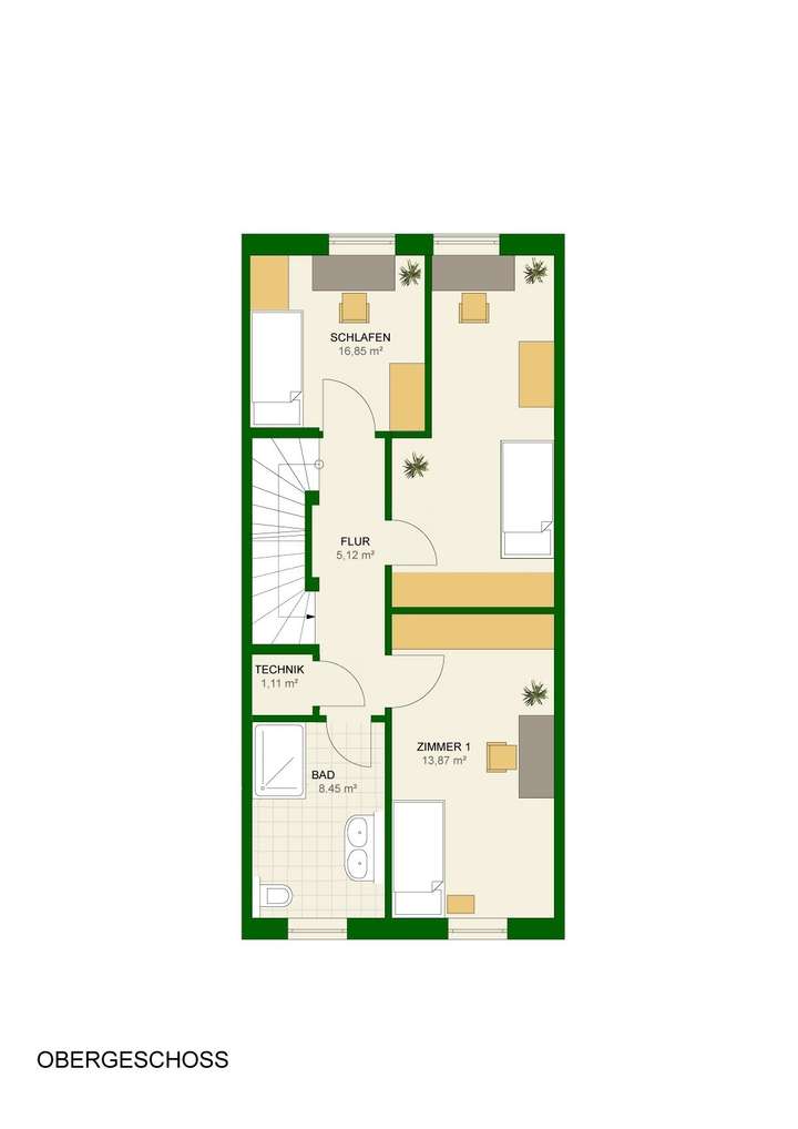 Grundrisse OG Mittelhaus - Alt