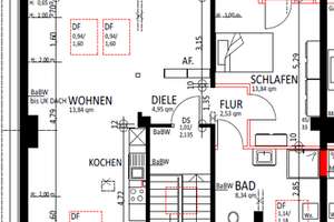 Für Selbstausbau: 2-Zimmer-Wohnung im Dachgeschoss mit Baugenehmigung und Balkon – Helmholtzstr. 103 103, 46045 Altstadt-Mitte, Oberhausen – Vorschaubild 2
