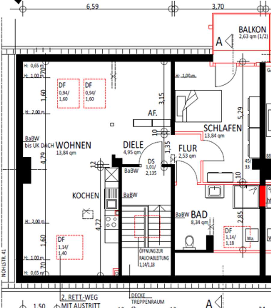 Immobilie in Oberhausen - 2-Zimmer-Wohnung im Dachgeschoss zum Selbstausbau mit Baugenehmigung - Bild 0