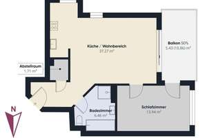Sofort einzugsbereit: Moderne 2-Zimmer-Wohnung  in Regensburg zum Kauf! – Die vollständige Adresse der Immobilie erhältst du vom Anbieter., 93053 Galgenberg, Regensburg – Vorschaubild 15