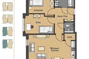 Gut geschnitte 3-Zimmer-Wohnung im attraktiven Neubau – Siegelsdorfer Str. 36, 90431 Gaismannshof, Nürnberg – Vorschaubild 7