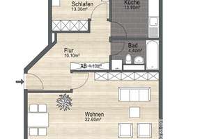 Sofort frei - Dachterrassen-Wohnung, 2 Zi. plus Wohnküche (Erbpacht) – Die vollständige Adresse der Immobilie erhältst du vom Anbieter., 81927 Oberföhring, München – Vorschaubild 26