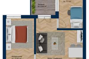 Urban wohnen. Im Grünen leben. Penthousegefühl: Moderne 3-Zimmerwohnung mit Südwestbalkon – Die vollständige Adresse der Immobilie erhältst du vom Anbieter., 80686 Land in Sonne, München – Vorschaubild 15