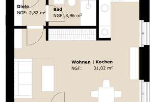 Modern saniertes 1-Zimmerapartment (2019) mit Loggia und Stellplatz in den Bleichertwerken! – Wilhelm-Sammet-Straße 93, 4157 Gohlis-Mitte, Leipzig – Vorschaubild 12