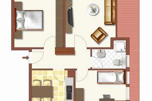 Tolle 3-Zimmer-Wohnung mit Einbauküche am Kalkhügel! – Am Kalkhügel 10, 49080 Kalkhügel, Osnabrück – Vorschaubild 2