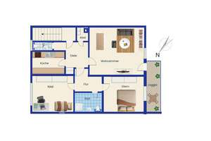 Einziehen statt renovieren! Gepflegte 3-Zimmer-Wohnung mit Süd/West-Balkon in Nürnberg-Langwasser – Die vollständige Adresse der Immobilie erhältst du vom Anbieter., 90471 Langwasser Nordwest, Nürnberg – Vorschaubild 16