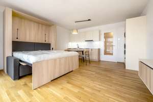 Möblierte Wohnung – 1-Zimmer Wohnung mit Loggia am Elbufer – Marina Garden – Alexander-Puschkin-Platz 1, 1127 Leipziger Vorstadt, Dresden – Vorschaubild 1