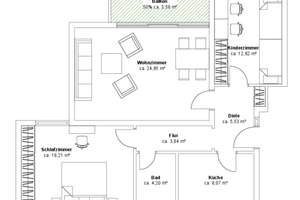 Erstbezug nach Modernisierung  |  3 Zimmer   |  Südbalkon  |  Aufzug  |  Kirchrode – Die vollständige Adresse der Immobilie erhältst du vom Anbieter., 30559 Kirchrode, Hannover – Vorschaubild 2