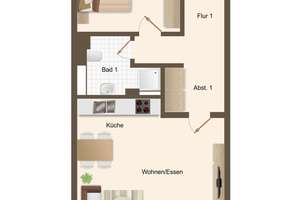 Kompakt und komfortabel: Gemütliche 2-Zimmer-Wohnung mit Loggia in zentraler Lage! – Die vollständige Adresse der Immobilie erhältst du vom Anbieter., 50181 Bedburg – Vorschaubild 10