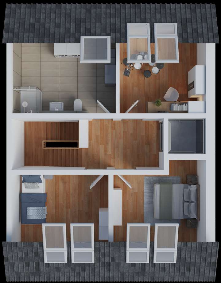 Dachgeschoss Grundrissskizze