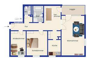Attraktive 3-Zimmer-Wohnung in bester Lage von Frankfurt-Sachsenhausen – 60598 Sachsenhausen-Süd, Frankfurt am Main – Vorschaubild 11