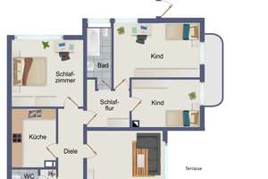 Stattliches Reihenendhaus mit 4 Wohnungen,  gesuchte Wohnungsgrößen, Garage in ruhiger und beliebter – Die vollständige Adresse der Immobilie erhältst du vom Anbieter., 68239 Seckenheim, Mannheim – Vorschaubild 3