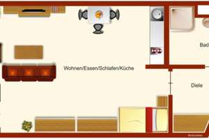 Möblierte 1-Zimmerwohnung mitten in der City mit Stellplatz! – Zähringerstraße 47, 76133 Innenstadt-Ost, Karlsruhe – Vorschaubild 2