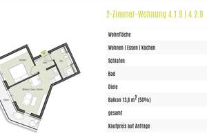 Erstbezug!! – Exklusives 2 Zimmer Wohnung in moderner Stadtvilla am Riedberg – 60438 Kalbach-Riedberg, Frankfurt am Main – Vorschaubild 7