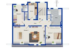 Wunderschöne 4-Zimmer-Altbauwohnung zum direkten Einzug in Frankfurt-Fechenheim – 60386 Fechenheim, Frankfurt am Main – Vorschaubild 11