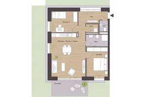 Helle 3-Zi-Erdgeschosswohnung mit Terrasse am Mühlkanal - WE901 – Röntgenstraße 14, 16, 18, 72770 Betzingen, Reutlingen – Vorschaubild 21