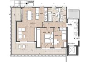Penthouse in Wiesbaden – 3 Zimmer mit Dachterrasse & Fernblick – Thaerstraße 7, 65193 Nordost, Wiesbaden – Vorschaubild 2
