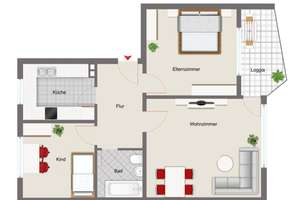 Sanierte Eigentumswohnung 3 Zimmer am Klieversberg im 1. OG – Die vollständige Adresse der Immobilie erhältst du vom Anbieter., 38440 Klieversberg, Wolfsburg – Vorschaubild 17