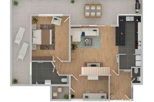 Exklusives 5-Zimmer-Penthouse-Maisonette mit 56 m² Terrasse,Balkon, 2 Bädern und 2 TG-Stellplätzen – Die vollständige Adresse der Immobilie erhältst du vom Anbieter., 70469 Feuerbach-Mitte, Stuttgart – Vorschaubild 19