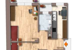 ** Zentral, zentraler - Zirkel! - Erstbezug nach Sanierung - Möblierte 3-Zimmer Wohnung mit Terrasse – Zirkel 19, 76131 Innenstadt-Ost, Karlsruhe – Vorschaubild 8