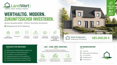 Ihr neues Zuhause! Doppelhaushälfte im KfW-40-Standard mit QNG Zertifizierung.