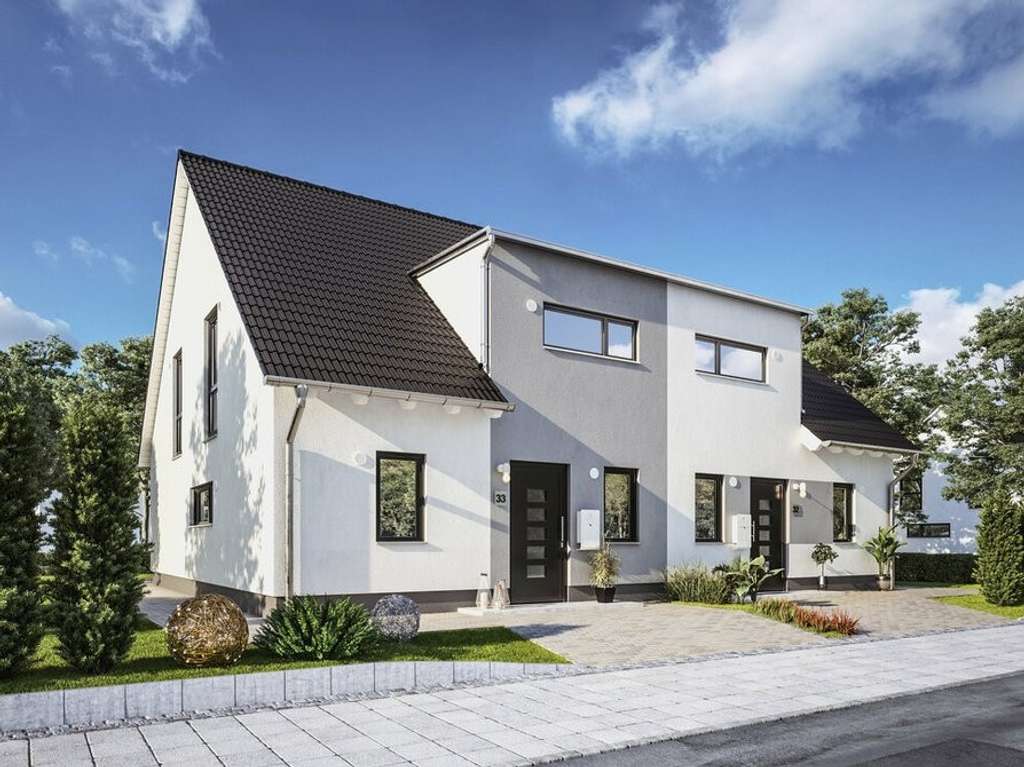 Immobilie in Dunum - Ihr Traumhaus in Dunum: Modernes Doppelhaus Duett 125 für Familien - Bild 1