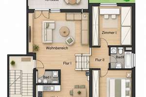 Gepflegte Split-Level-Wohnung mit Garten und Blick auf die Wörthspitze – 65934 Nied, Frankfurt am Main – Vorschaubild 11