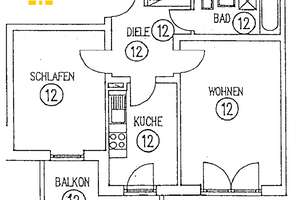 *KAPITALANLAGE: lichtdurchflutete 2-Raum-Wohnung mit Balkon in Schloßchemnitz* – Tannenstraße 19, 9113 Schloßchemnitz, Chemnitz – Vorschaubild 3
