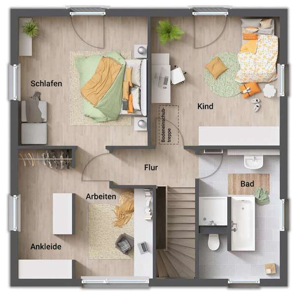 Immobilie in Wellen - Stadthaus Flair 124 massiv gebaut, Preis inkl. Grundstück - Bild 4
