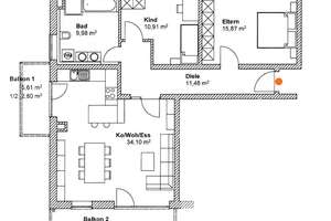Modern ausgestattete 3-Zimmer-Wohnung mit hochwertiger Einbauküche – Die vollständige Adresse der Immobilie erhältst du vom Anbieter., 85055 Nordost, Ingolstadt – Vorschaubild 13
