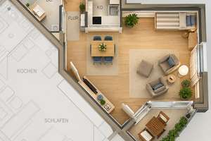 Helles 1-Zimmer-Apartment mit Südbalkon, Einbauküche und Stellplatz in Nürnberg-Laufamholz – 90482 Laufamholz, Nürnberg – Vorschaubild 16