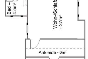 MÖBLIERTES SINGLE-APARTMENT IN RUHIGER LAGE VON REUTTI – Die vollständige Adresse der Immobilie erhältst du vom Anbieter., 89233 Neu-Ulm – Vorschaubild 12