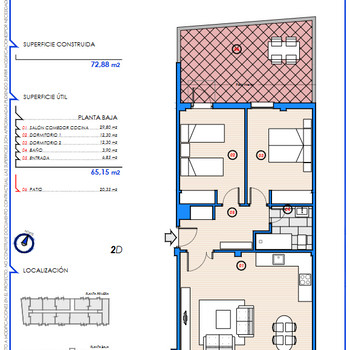 ERDGESCHOSSWOHNUNG MIT 2 SCHLAFZIMMERN, TERRASSE UND GARAGE FÜR 138.000 EUR!