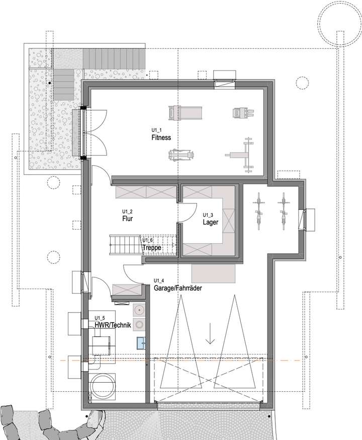 Beispiel Gartengeschoss