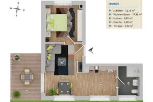 🏡Neubau 2026. Erstbezug. Stilvoll. 2-Zimmer-Erdgeschosswohnung mit Terrasse & Garten in Köln-Urbach – Gronaustraße 24, 51145 Urbach, Köln – Vorschaubild 6