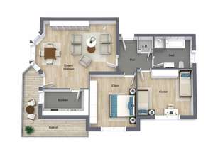 Helle 86 m² 3 Zimmer Wohnung mit Balkon & Keller in Hachenburg Krankenhaus – An der Borngasse 4, 57627 Hachenburg – Vorschaubild 1