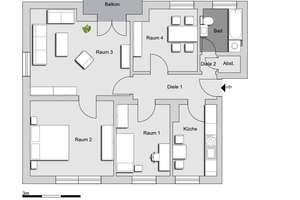 4-Zimmer-Wohnung in Erlangen Innenstadt – Gebbertstr. 84, 91052 Röthelheim, Erlangen – Vorschaubild 3