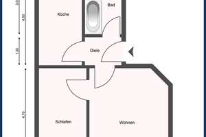 Moderne Traumwohnung mit Design-Einbauküche, Badewanne & großen Fensterflächen - perfekt für Singles – Die vollständige Adresse der Immobilie erhältst du vom Anbieter., 39104 Buckau, Magdeburg – Vorschaubild 7