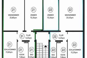 4 Zimmer Whg mit Balkon und Blick auf die Fuhse – 86 m² in Celle, frei ab 01.08.2026 – Jägerstraße 15, 29221 Celle – Vorschaubild 2