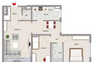 Bad Homburg: Komfortable Dreizimmerwohnung, modernes Bad und Stellplatz – Die vollständige Adresse der Immobilie erhältst du vom Anbieter., 61348 Bad Homburg vor der Höhe – Vorschaubild 13