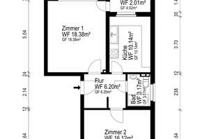 Sanierte 2-Zimmer-Wohnung mit Balkon und optimalem Grundriss – Die vollständige Adresse der Immobilie erhältst du vom Anbieter., 28237 Gröpelingen (Ortsteil), Bremen – Vorschaubild 12
