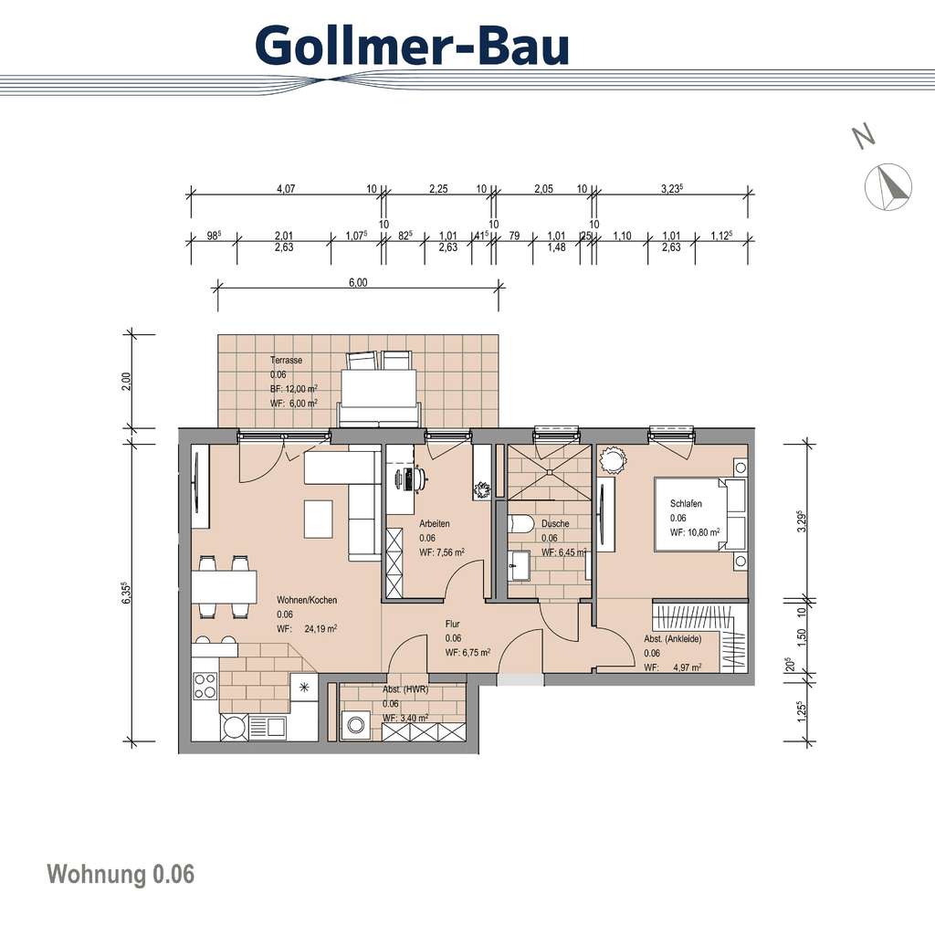 Charmante Erdgeschoss-Wohnung mit offenem Wohn- und Kochbereich, Terrasse und Garten