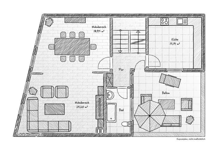 Grundriss Obergeschoss
