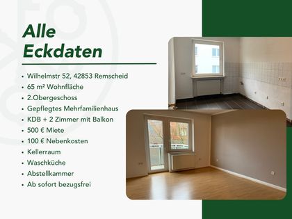 2-3 Zimmer Dachgeschosswohnung im Maisonette-Stil online in der Nähe des Remscheider Stadtparks