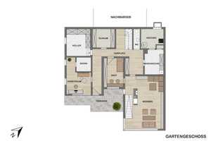 Grosszügiger Einfamilienhaus-Bungalow in ruhiger, grüner Oase in Weinstadt – Rems-Murr-Kreis – Vorschaubild 15