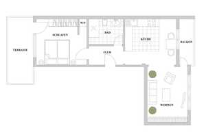 Neuweritge und vollständig möblierte Dachterrassenwohnung mit Aufzug in der Stadtmitte – Worringer Straße 64, 40211 Düsseldorf – Vorschaubild 11